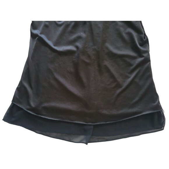 Glorystar Women's Sheer Lined Dress Tunic Top Sleeveless Black Polyester XXL - Picture 7 of 10